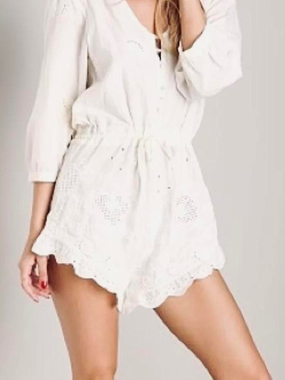 Spell & the Gypsy Collective Casablanca White Eyelet Romper 🕊️